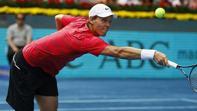 Tomáš Berdych ve finále turnaje na modré antuce v Madridu Tomáš Berdych ve finále turnaje na modré antuce v Madridu