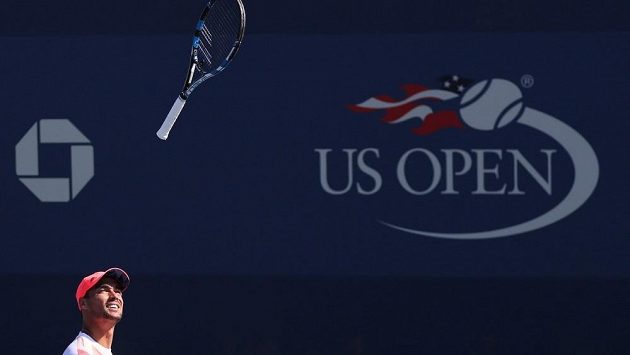 Rozlícený italský tenista Fabio Fognini na US Open Rozlícený italský tenista Fabio Fognini na US Open