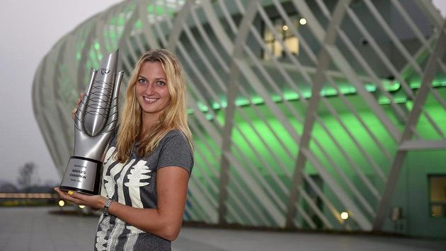 Vítězka tenisového turnaje okruhu WTA v čínském Wu-chanu Petra Kvitová. Vítězka tenisového turnaje okruhu WTA v čínském Wu-chanu Petra Kvitová.