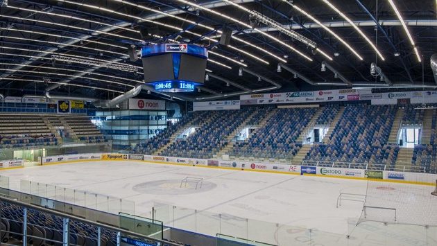 Chomutovská Rocknet Aréna, v níž najdou azyl kladenští hokejisté. Chomutovská Rocknet Aréna, v níž najdou azyl kladenští hokejisté.