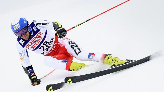 Kryštof Krýzl při prvním kole obřího slalomu ve Svatém Mořici. Kryštof Krýzl při prvním kole obřího slalomu ve Svatém Mořici.