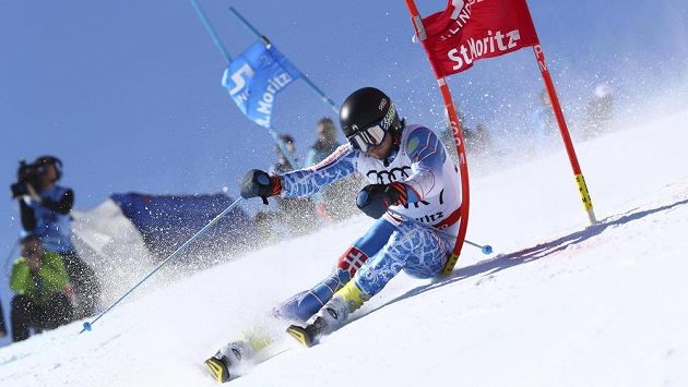 Slovenský reprezentant Andreas Žampa na trati paralelního slalomu při MS ve Svatém Mořici. Slovenský reprezentant Andreas Žampa na trati paralelního slalomu při MS ve Svatém Mořici.