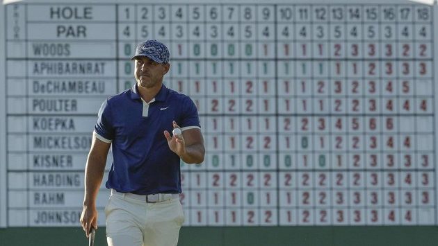 Brooks Koepka při Masters. Brooks Koepka při Masters.