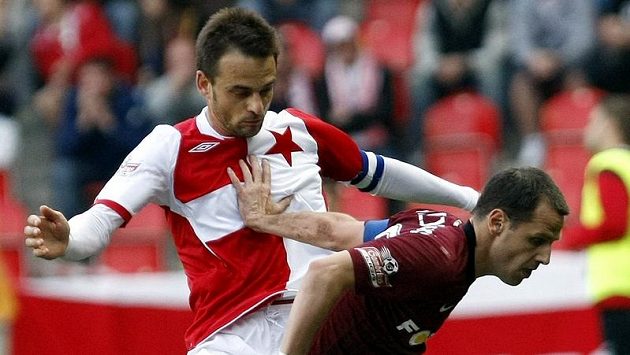Lukáš Jarolím (vlevo) ve Slavii končí. Lukáš Jarolím (vlevo) ve Slavii končí.