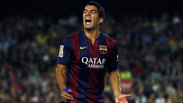 Útočník Barcelony Luis Suárez po neproměněné šanci v utkání se Celtou Vigo. Útočník Barcelony Luis Suárez po neproměněné šanci v utkání se Celtou Vigo.
