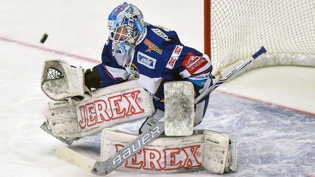Brankář Karel Vejmelka z Komety Brno. Brankář Karel Vejmelka z Komety Brno.
