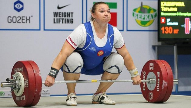 Ruská vzpěračka Taťjana Kaširinová. Ruská vzpěračka Taťjana Kaširinová.