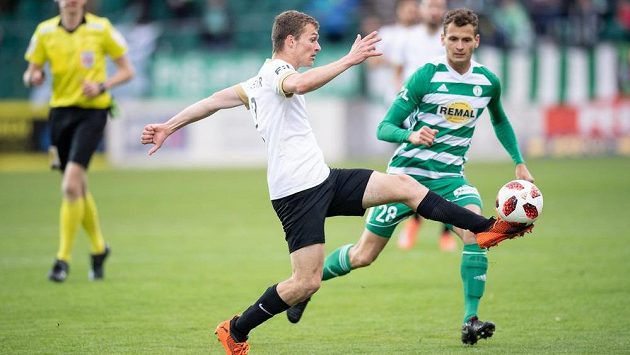 Matěj Polidar z Příbrami během utkání nadstavby Fortuna ligy ve skupině o záchranu s Bohemians. Matěj Polidar z Příbrami během utkání nadstavby Fortuna ligy ve skupině o záchranu s Bohemians.
