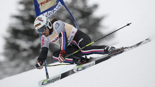 Ondřej Bank na trati v Adelbodenu. Ondřej Bank na trati v Adelbodenu.