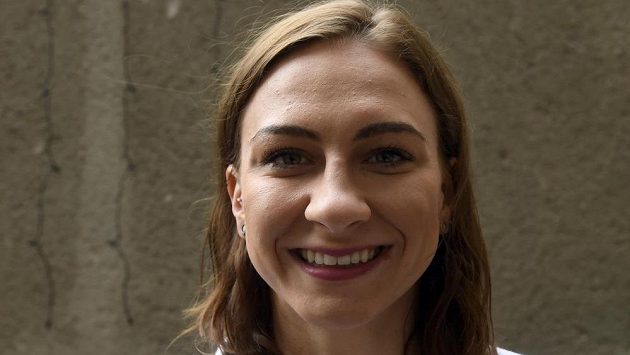 Plavkyně Barbora Závadová při setkání s novináři v Praze. Plavkyně Barbora Závadová při setkání s novináři v Praze.