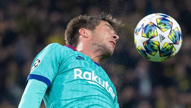 Barcelonský Sergi Roberto během utkání Ligy mistrů s Dortmundem. Barcelonský Sergi Roberto během utkání Ligy mistrů s Dortmundem.