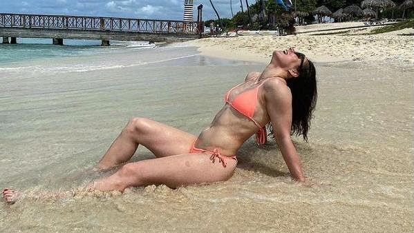 Martina Dubovská na pláži v Karibiku Martina Dubovská na pláži v Karibiku