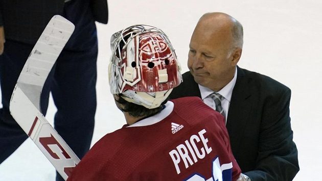 Kouč Montrealu Claude Julien a brankář Carey Price (31) po utkání s Pittsburghem. Kouč Montrealu Claude Julien a brankář Carey Price (31) po utkání s Pittsburghem.