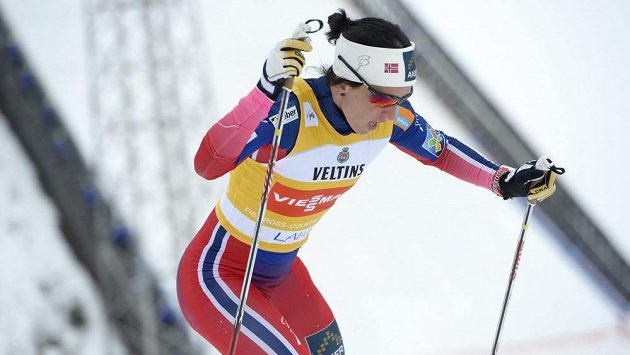 Marit Björgenová při SP v Lahti. Marit Björgenová při SP v Lahti.