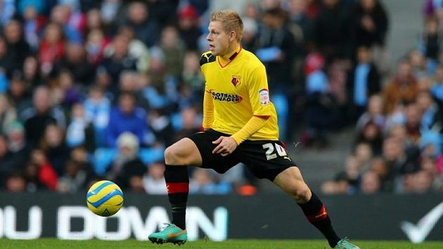 Útočník Watfordu Matěj Vydra Útočník Watfordu Matěj Vydra