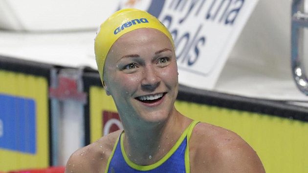 Švédka Sarah Sjöströmová na snímku z MS v Budapešti. Švédka Sarah Sjöströmová na snímku z MS v Budapešti.