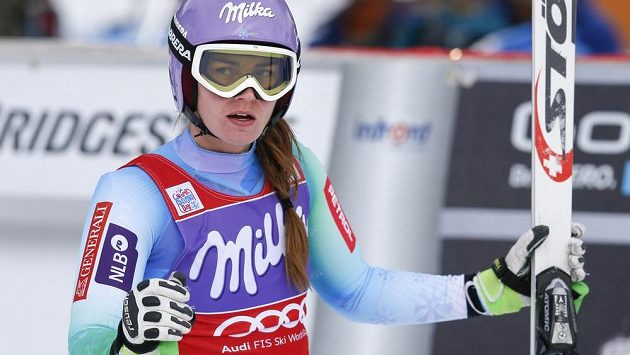 Slovinská sjezdařka Tina Mazeová. Slovinská sjezdařka Tina Mazeová.