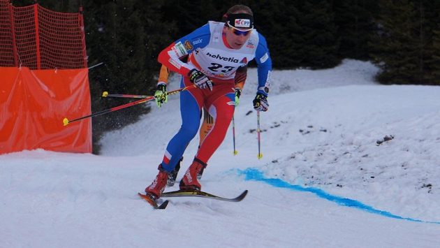 Běžec na lyžích Lukáš Bauer při Světovém poháru v Davosu. Běžec na lyžích Lukáš Bauer při Světovém poháru v Davosu.