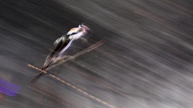 Akční snímek Barbory Blažkové při závodu smíšených družstev na MS v Lahti. Akční snímek Barbory Blažkové při závodu smíšených družstev na MS v Lahti.