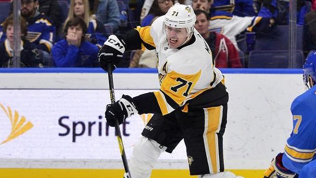 Útočník Pittsburghu Jevgenij Malkin. Útočník Pittsburghu Jevgenij Malkin.