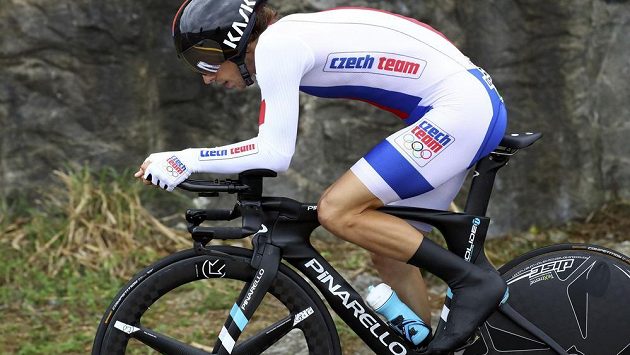 Leopold König na trati olympijské časovky v Riu. Leopold König na trati olympijské časovky v Riu.