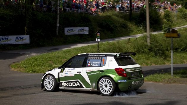 Jan Kopecký s vozem Škoda Fabia S2000 Jan Kopecký s vozem Škoda Fabia S2000