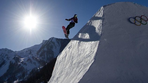 Šárka Pančochová během kvalifikace slopestylu na olympiádě. Šárka Pančochová během kvalifikace slopestylu na olympiádě.
