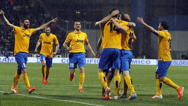 Radost fotbalistů Juventusu Radost fotbalistů Juventusu
