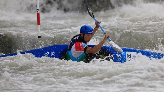 Kajakář Jiří Prskavec v semifinále při SP v Čunovu. Kajakář Jiří Prskavec v semifinále při SP v Čunovu.