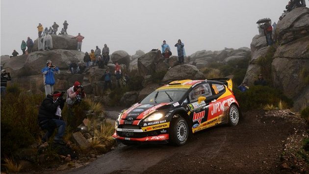 Martin Prokop s Fordem Fiesta WRC na trati Argentinské rallye (ilustrační foto). Martin Prokop s Fordem Fiesta WRC na trati Argentinské rallye (ilustrační foto).