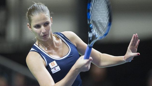 Karolína Plíšková při Fed Cupu. Karolína Plíšková při Fed Cupu.