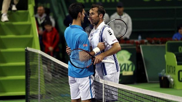 Novak Djokovič a Radek Štěpánek na turnaji v Dauhá. Novak Djokovič a Radek Štěpánek na turnaji v Dauhá.