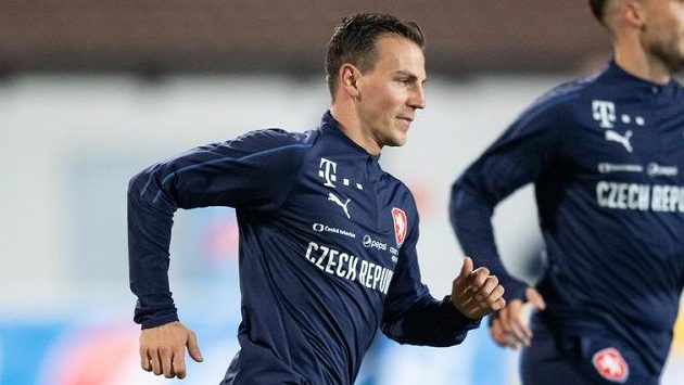Vladimír Darida během tréninku fotbalové reprezentace. Vladimír Darida během tréninku fotbalové reprezentace.