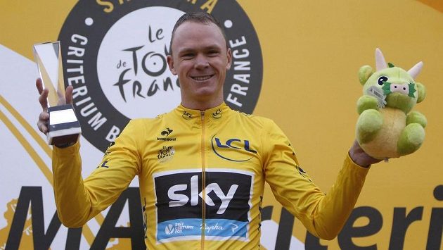 Cyklista Christopher Froome z týmu Sky. Cyklista Christopher Froome z týmu Sky.