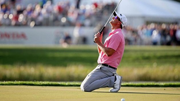 Golfista Adam Scott během Honda Classic v PGA National. Golfista Adam Scott během Honda Classic v PGA National.