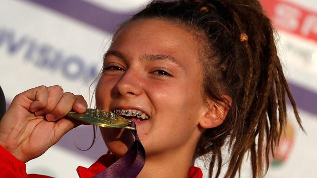 Barbora Malíková se svým evropským zlatem. Barbora Malíková se svým evropským zlatem.