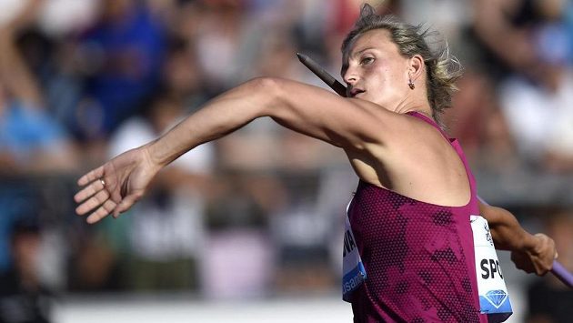Česká oštěpařka Barbora Špotáková vyhrála závod Diamantové ligy v Lausanne svým nejlepším letošním výkonem 66,72 metru. Česká oštěpařka Barbora Špotáková vyhrála závod Diamantové ligy v Lausanne svým nejlepším letošním výkonem 66,72 metru.