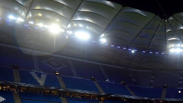 Stadión v německém Hamburku. Stadión v německém Hamburku.