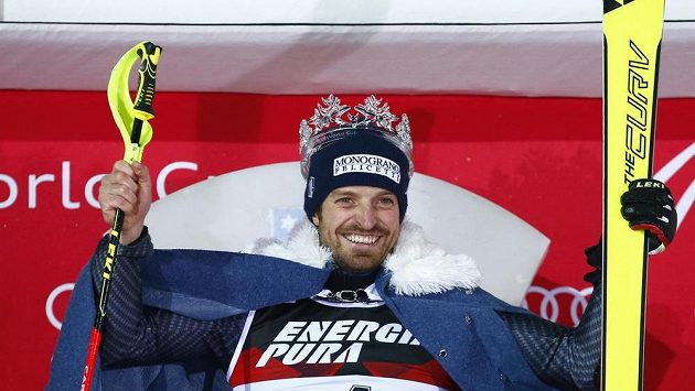 Ital Manfred Mölgg po triumfu v Záhřebu. Ital Manfred Mölgg po triumfu v Záhřebu.