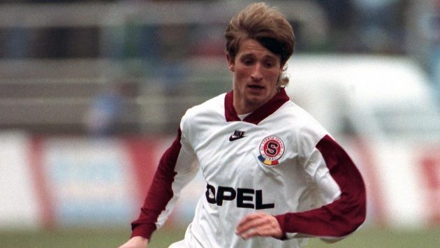 Michal Horňák ze Sparty Praha na archívním snímku z roku 1995. Michal Horňák ze Sparty Praha na archívním snímku z roku 1995.