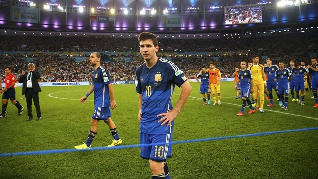 Lionel Messi pro prohraném finále MS. Lionel Messi pro prohraném finále MS.