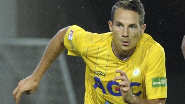 Nová posila teplického celku Jakub Podaný při utkání s Jabloncem. Nová posila teplického celku Jakub Podaný při utkání s Jabloncem.