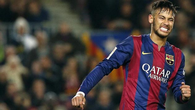 Barcelonský útočník Neymar. Barcelonský útočník Neymar.