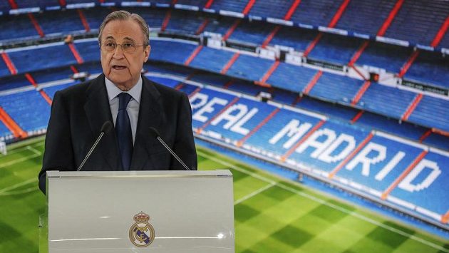 Šéf Realu Madrid Florentino Pérez obhajuje vznik Super ligy. Šéf Realu Madrid Florentino Pérez obhajuje vznik Super ligy.