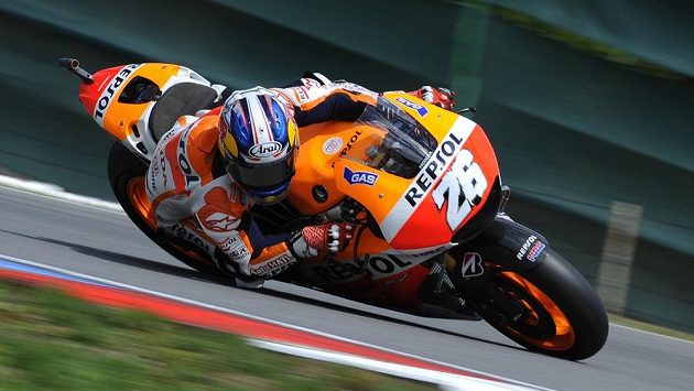 Vítěz brněnského závodu MotoGP Dani Pedrosa ze Španělska. Vítěz brněnského závodu MotoGP Dani Pedrosa ze Španělska.