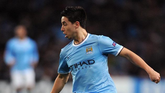 Samir Nasri na archivním snímku v dresu Manchesteru City. Samir Nasri na archivním snímku v dresu Manchesteru City.