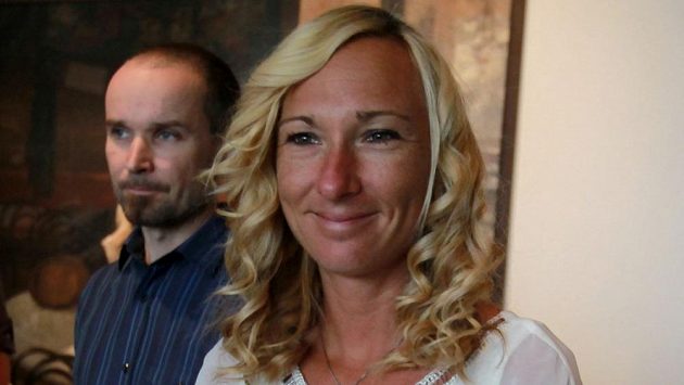 Běžkyně Eva Vrabcová na prezentaci 120. ročníku slavných Běchovic. Běžkyně Eva Vrabcová na prezentaci 120. ročníku slavných Běchovic.