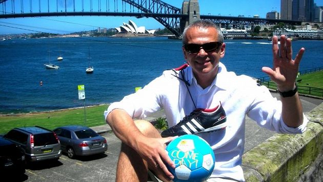Fotbalový trenér Vítězslav Lavička v Sydney Fotbalový trenér Vítězslav Lavička v Sydney