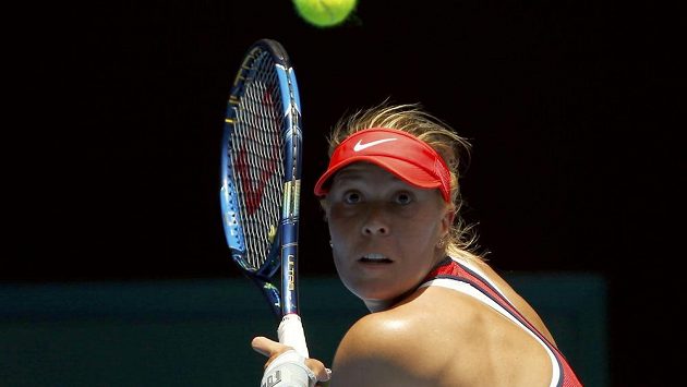 Lucie Hradecká při Australian Open. Lucie Hradecká při Australian Open.