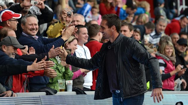 Desetibojař Roman Šebrle při rozlučce na Zlaté tretře v roce 2013. Desetibojař Roman Šebrle při rozlučce na Zlaté tretře v roce 2013.